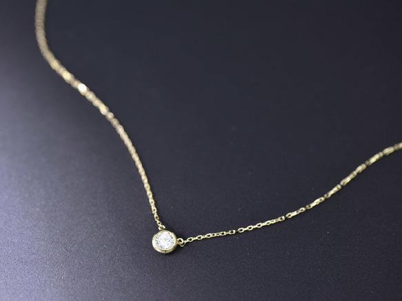 Diamond_0.14ct/K18YG necklace 【Grana/グラーナ】 2枚目の画像