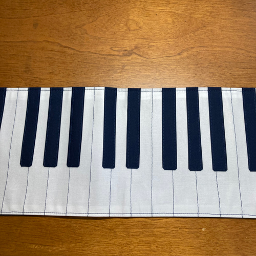 布鍵盤 どこでもピアノ64鍵 裏側ネイビーキャンバス地 楽器