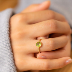 Myoju 天然石 リング 指輪 ペリドット サイズ フリー シルバー925 指輪