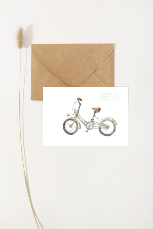 自転車をいつも使ってる人におくるポストカード【15：自転車】3枚セット　[送料無料] 2枚目の画像