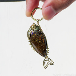 ボルダーオパール フィッシュ チャーム / Boulder Opal Fish charms 5枚目の画像