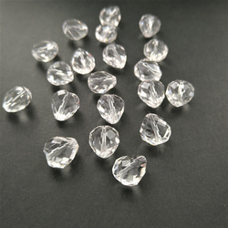 8～14mm カット 水晶 ハート型 カット 縦穴 【サイズ選択】天然石 8mm  