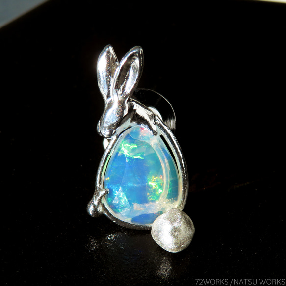 うさぎのオパールブローチ / Opal Rabbit Brooch 6枚目の画像