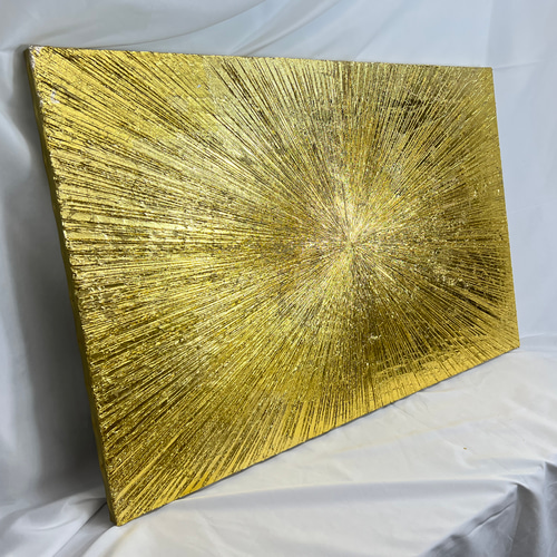 THE SUN』絵画 迫力 金箔アート かっこいい 大きいアート 立体