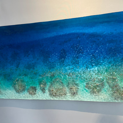 新作　アートパネル 珊瑚砂のラグーン　エメラルドブルーの海　90×45 3枚目の画像