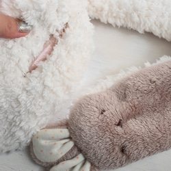 ぬっくぬくキッズ用ネックウォーマー　キッズマフラー（くすみピンク） 4枚目の画像