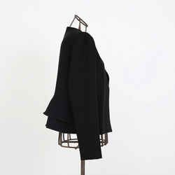 【フォーマルジャケット&スカートセット】バックフリル ジャケット　レースマーメイドスカート　漆黒 13枚目の画像