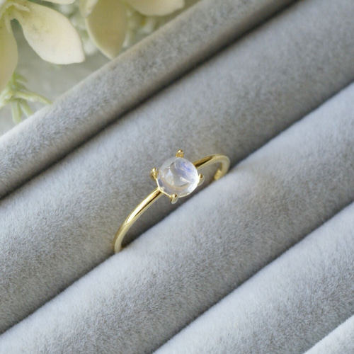 受注制作】レインボームーンストーン リング フリーサイズ/7号/9