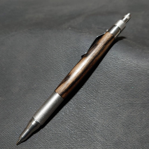 ☆hardwood 黒柿　PG-5ダブルR ステンレス シャーペン未使用☆ ☆hardwood 黒柿 PG-5ダブルR ステンレス シャーペン未使用