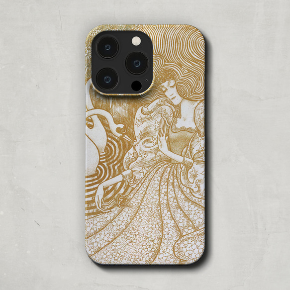 スマホケース / ヤン トーロップ「白鳥の池で蝶を待つ女」 iPhone 全機種対応 カフェ アート 白鳥 レトロ 2枚目の画像
