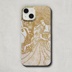スマホケース / ヤン トーロップ「白鳥の池で蝶を待つ女」 iPhone 全機種対応 カフェ アート 白鳥 レトロ 1枚目の画像