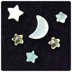 ちい様おまとめ出品ストーン二つ　16日 選べる4タイプ 黒雲母バイオタイト入り Moon Stone 恋愛運 愛を