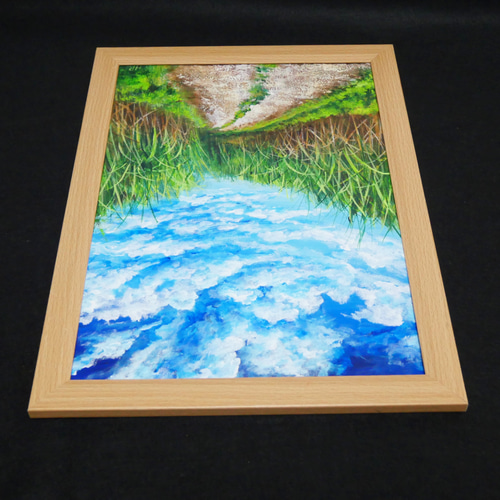 油絵 絵画 【サトウキビ畑の空】 | HIROSHI1990