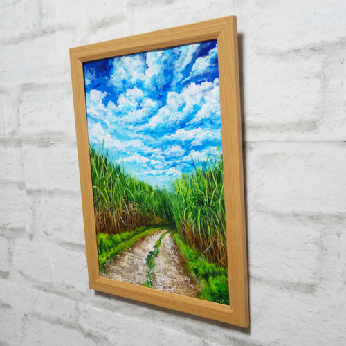油絵　「ブドウ畑の朝日」　原画 油絵 「ブドウ畑の朝日」 原画 絵画