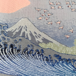 『海上の不二〜富嶽百景』　葛飾北斎御朱印帳　B6 大判サイズ　Hokusai　葛飾北斎　織物画　額絵2枚使用　桐生織物 10枚目の画像