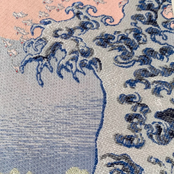 『海上の不二〜富嶽百景』　葛飾北斎御朱印帳　B6 大判サイズ　Hokusai　葛飾北斎　織物画　額絵2枚使用　桐生織物 11枚目の画像