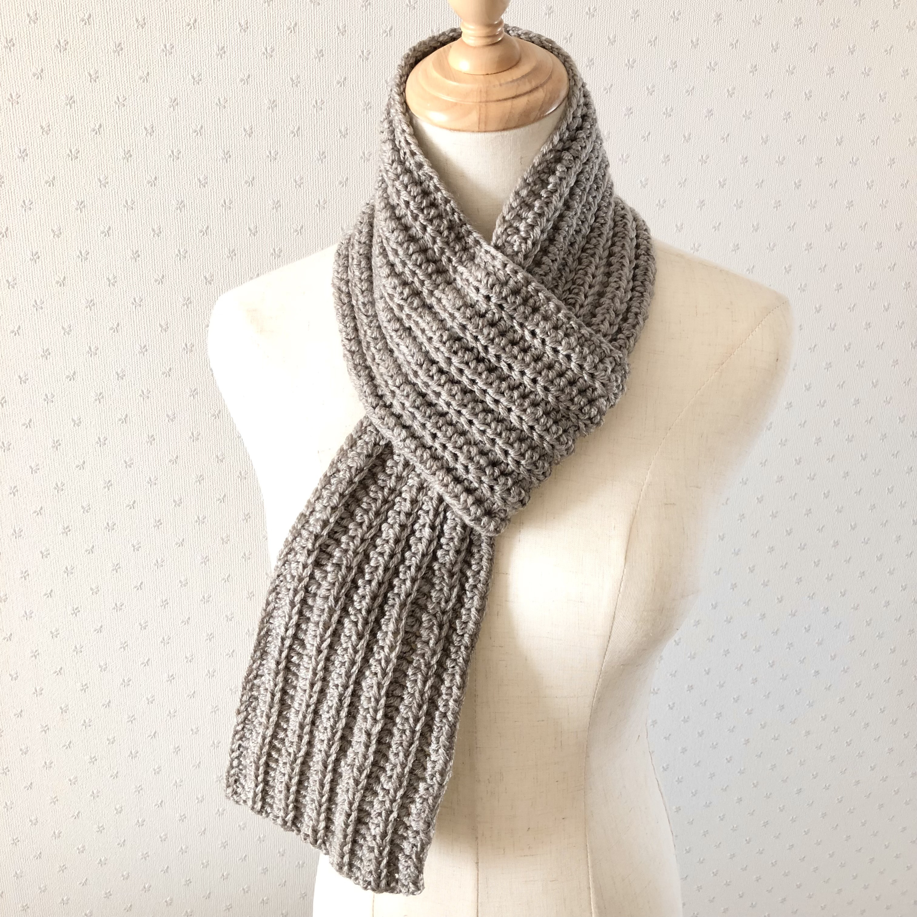 achega ニット ファー ベージュ マフラー メリノウール ストール muffler-02019 モヘア混マフラー ライトベージュ グレー