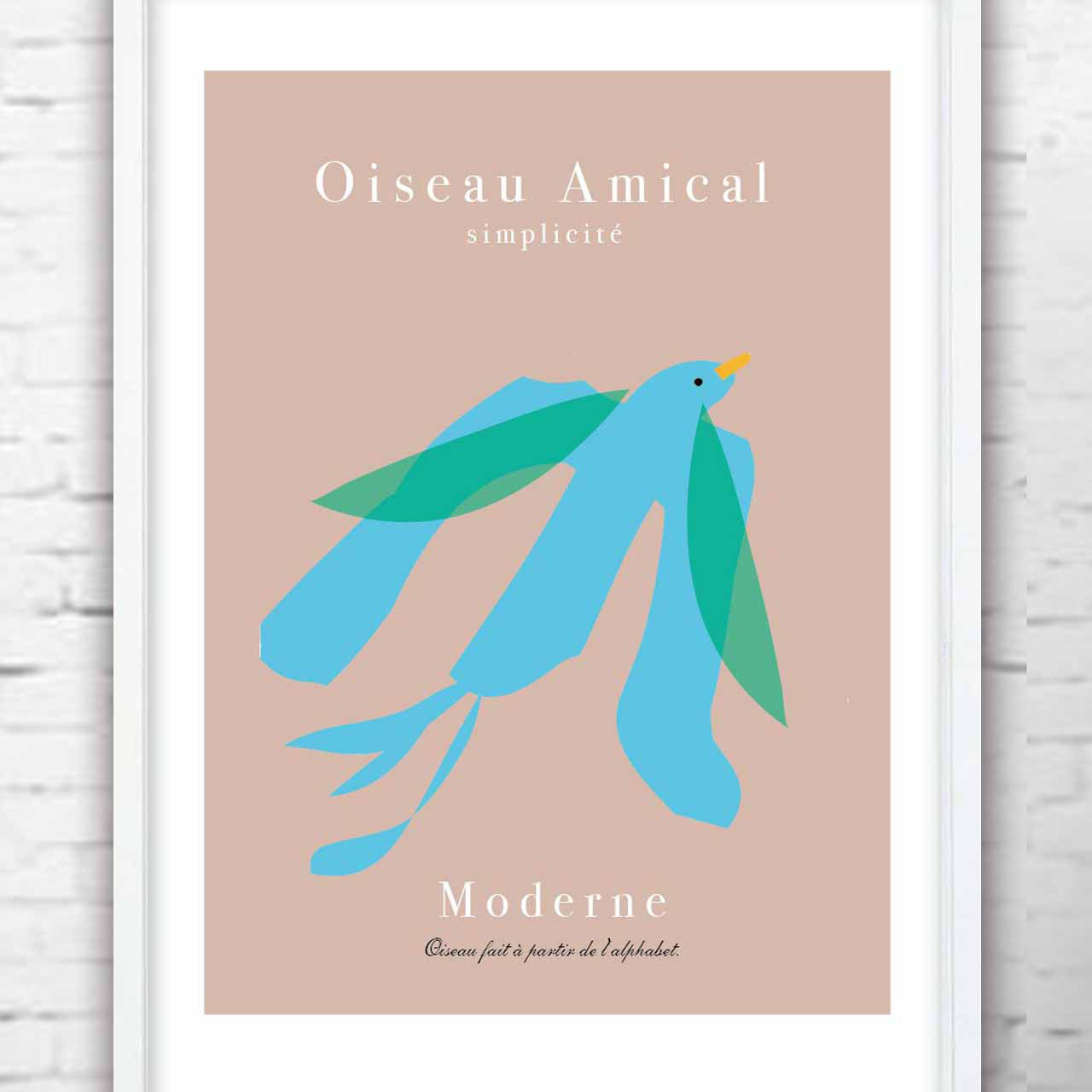 アートな鳥 　鳥　送料無料  ポスター　アート　アートポスター　796