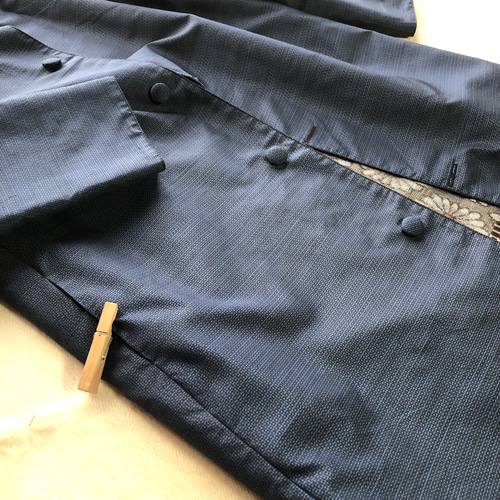 アンティーク大島紬のパッチワークコート リバーシブル 青龍郷