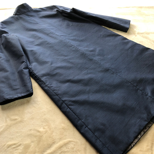 アンティーク大島紬のパッチワークコート リバーシブル 青龍郷 着物