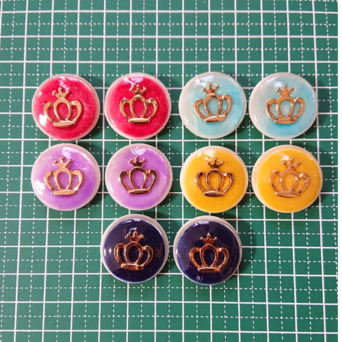 送料無料☆happybag☆ボタン10個 g-23C 王冠/クラウン/ボタン 