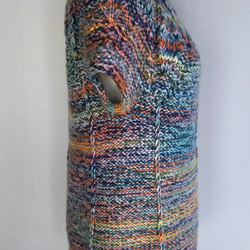 手編み 柄セーター 日本製極太ウール使用 5枚目の画像