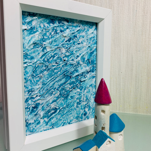 絵画 インテリア 抽象画 青 ブルーの絵 プレゼントに 絵画