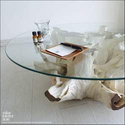 チークガラステーブルN 座卓 円卓 円形テーブル センターテーブル 丸テーブル リビングテーブル 座敷机 プリミティブ 6枚目の画像
