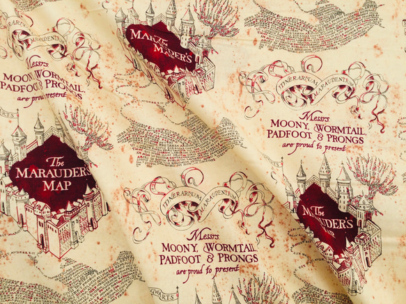 ハリーポッター 忍びの地図 ”The Marauders map” 生地