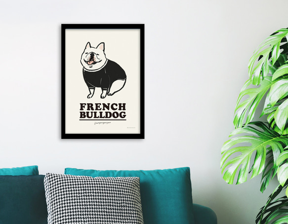 藝術海報法國鬥牛犬 Niconico Frebre [A4 尺寸] 第5張的照片