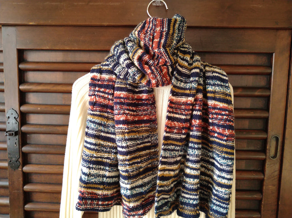 BUTCHER PRODUCTS ダークグリーン ストライプマフラー BUTCHER PRODUCTS ダークグリーン ストライプマフラー BUTCHER