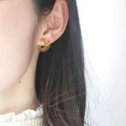 天然石の星と月☽‎⋆* pierce／earring 金属アレルギー対応 6枚目の画像