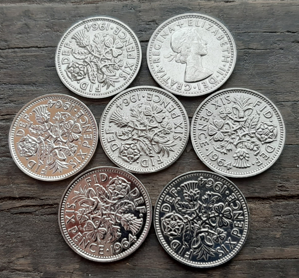 幸せのシックスペンス イギリス 7枚セット ラッキーウエディング6