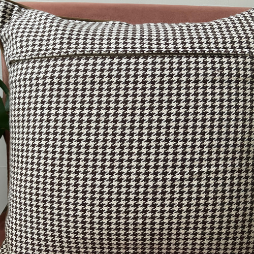 ハラコクッション ホワイト＆ブラウン レザー ハラコクッション ホワイト＆ブラウン レザー ハラコクッション