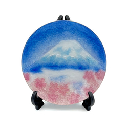✿ハレの日✿模様替え✿海外土産✿　富士と桜　飾皿 2枚目の画像