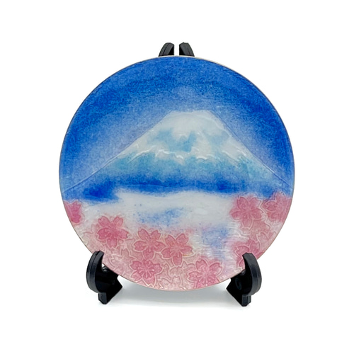 七宝焼｜飾皿 富士と桜(小) その他インテリア雑貨 安藤七宝店 通販