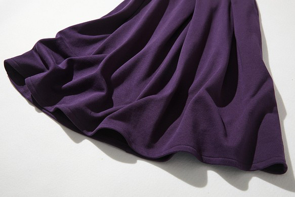 ★サンプルセール　1点のみ★気楽に着れるスウェット＋スカート　お得な二点セット　紫　905-3 906-3 9枚目の画像
