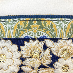 ✧ 祝福シリーズ ✧ ポーチ インド刺繍 小物入れ 花柄 バラ 7枚目の画像