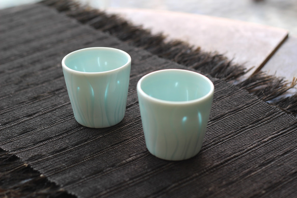 酒杯 青白磁 おちょこ・ぐい呑み・徳利 よし野 通販 15153585｜Creema