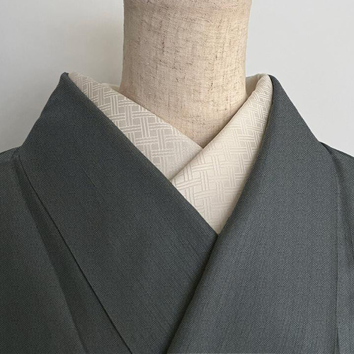 が大特価！ 半衿 正絹 丹後ちりめん 紋綸子 網代文様 紋織 ハンドメイド 着物・浴衣
