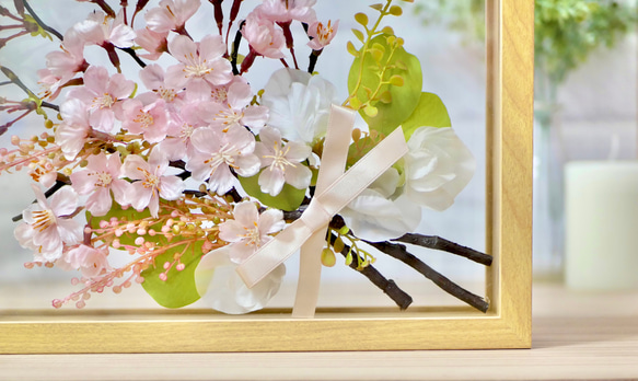桜の花束　フレームアレンジメント 4枚目の画像