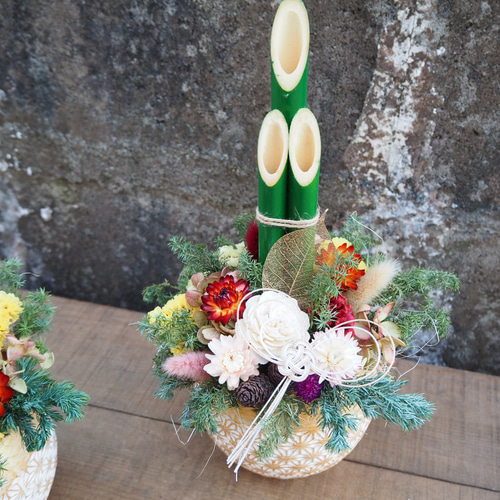 迎春✿テーブル門松アレンジメント✿ ドライフラワー gnome 通販