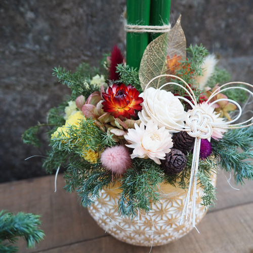 迎春✿テーブル門松アレンジメント✿ ドライフラワー gnome 通販