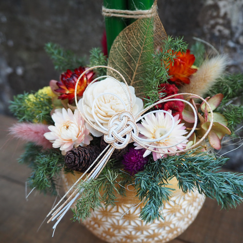 迎春✿テーブル門松アレンジメント✿ ドライフラワー gnome 通販