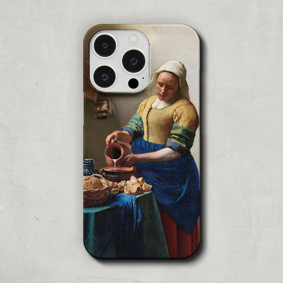スマホケース / ヨハネス フェルメール「牛乳を注ぐ女」 iPhone 全機種対応 バロック 有名 名画 アート 絵画 2枚目の画像