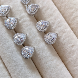 ✨最高品質✨SONAダイヤモンド✨ピンクゴールド✨リンクピアス✨ハイクオリティ ea077627a771aac72e4e69da14e0f6