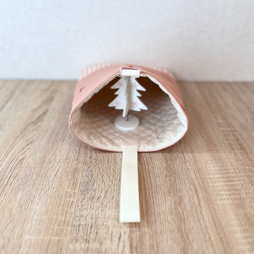 チェリー刺繍×スモーキーピンクストライプ 入園入学6点セット レッスン