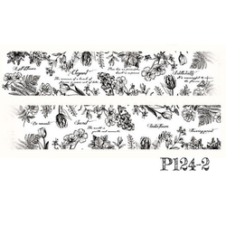 送料無料【P124-2 コラージュ素材】海外和紙マステ  ジャーナル　花植物　手帳素材　おすそ分け　スクラップ 6枚目の画像
