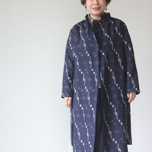 琉球絣の着物リメイク・コート