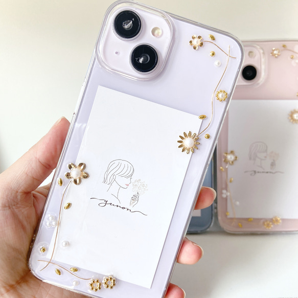 YN-20GD,【Flower frame】, iPhoneケース 全機種対応 iPhone14